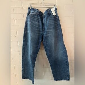 Madewell Petite Curvy Balloon Jeans in Greendale Wash